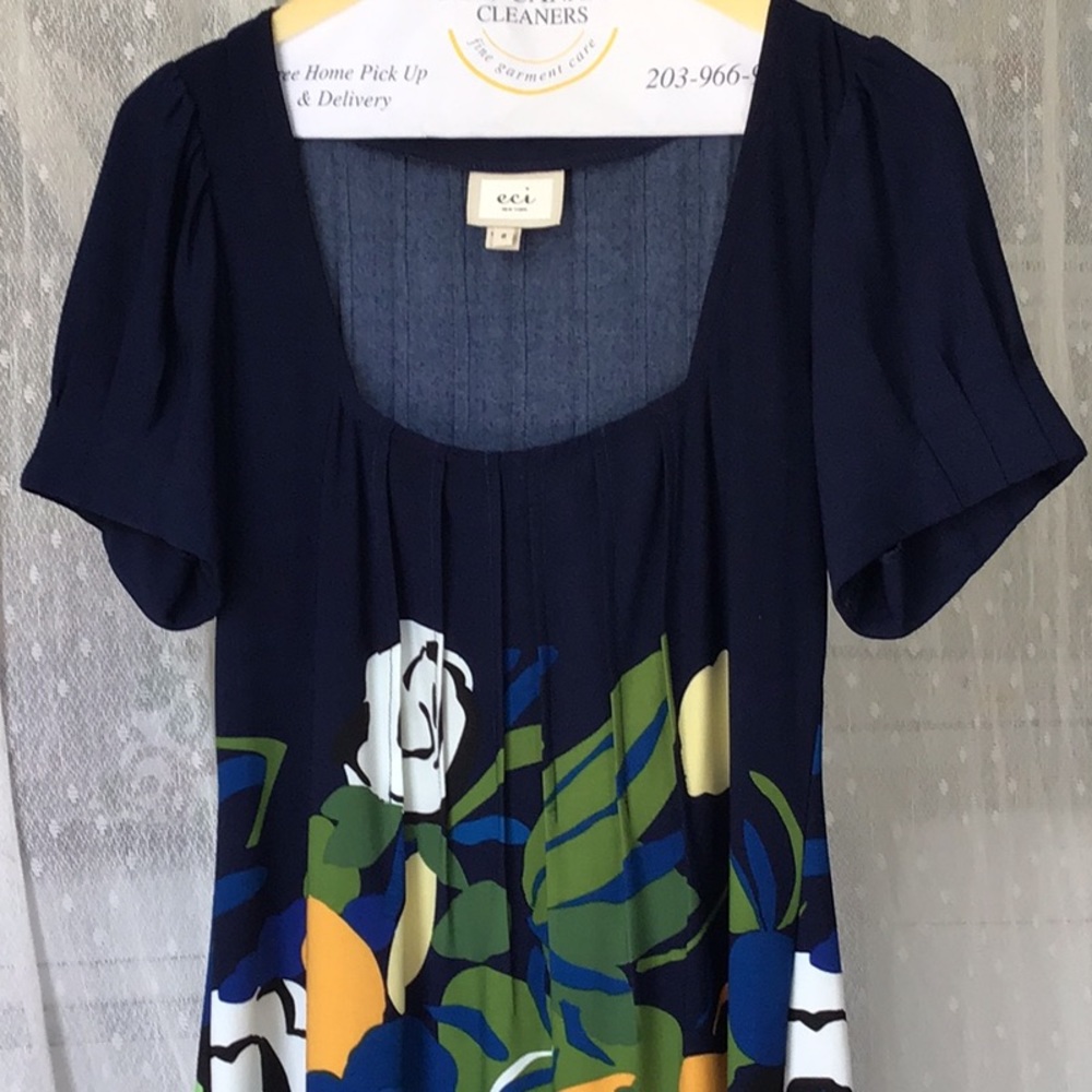 ECI Pleated Dress 8 Lord & Taylor EUC - Picture 8 of 11